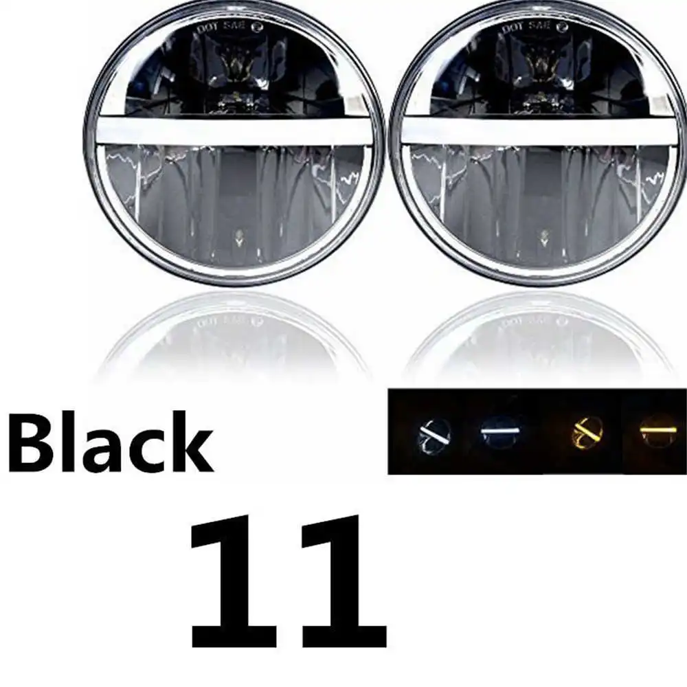 36w Headlight Black " светодиодный фары черные для грузовые автомобили «шевроле» 1947-1957/1962-1972 H6024 светодиодный фары для Jeep Wrangler JK LJ CJ TJ FJ свобода патриота - Цвет: 36w Headlight Black