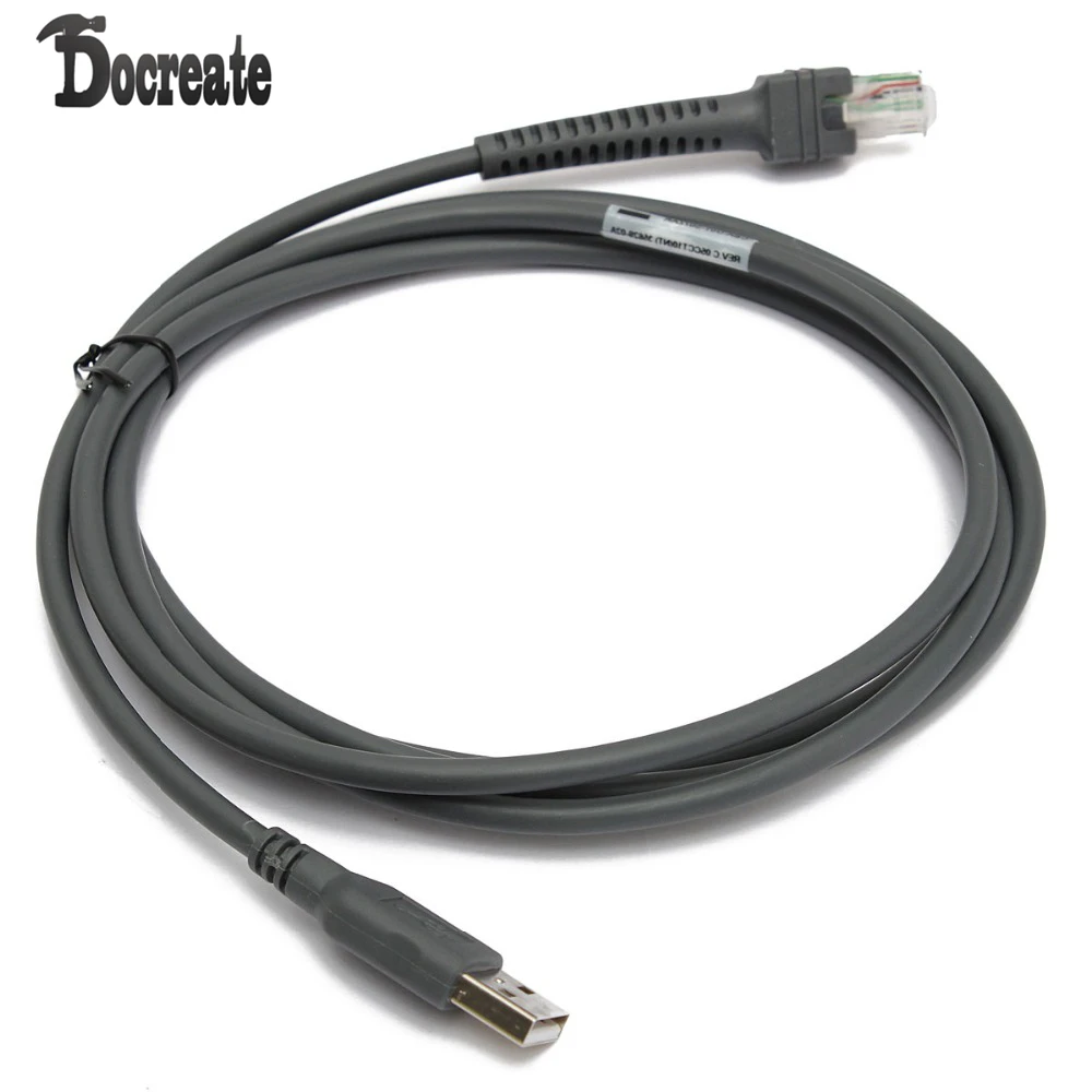 USB кабель 7 футов 2 м для сканера штрих кодов символов LS1203 LS2208 LS4208 и т. д.|cable 2m|cable for