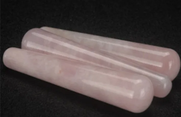Натуральный розовый драгоценный камень кварц Кристальный массаж stick