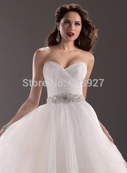 Short Wedding Dresses Uk Old Fashioned Sexy Beach Style Modest A-Line Floor-Length Chapel Train Beading Sweethear 2015 Wholesale | Свадьбы и