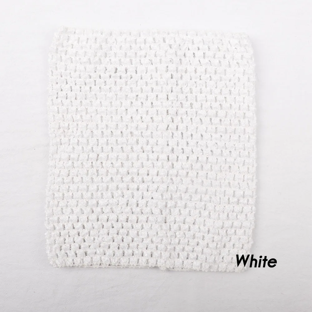 white 20*23 см, топы-пачки для девочек 9 дюймов, эластичное вязаное крючком на груди, ручная работа, трикотажная юбка-американка для девочек, юбка, платье, аксессуары - Цвет: white