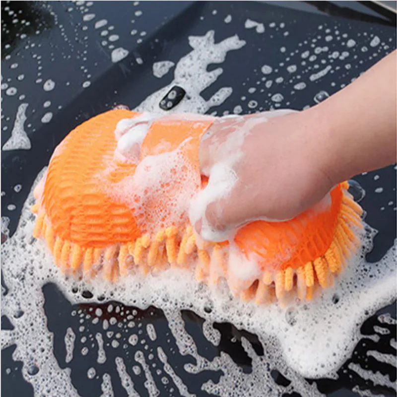 Губка для мытья автомобиля из синели губка блок коралловых насекомых рука| |