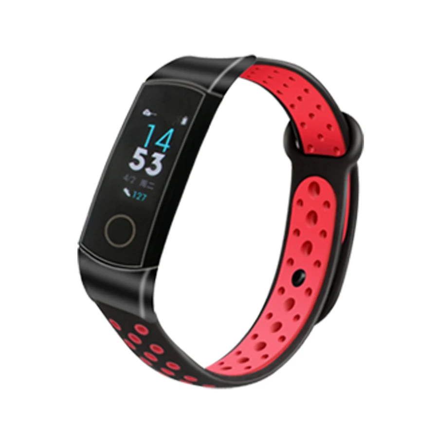 Ремешок для Honor Band 4 металлический разъем силиконовый браслет из нержавеющей