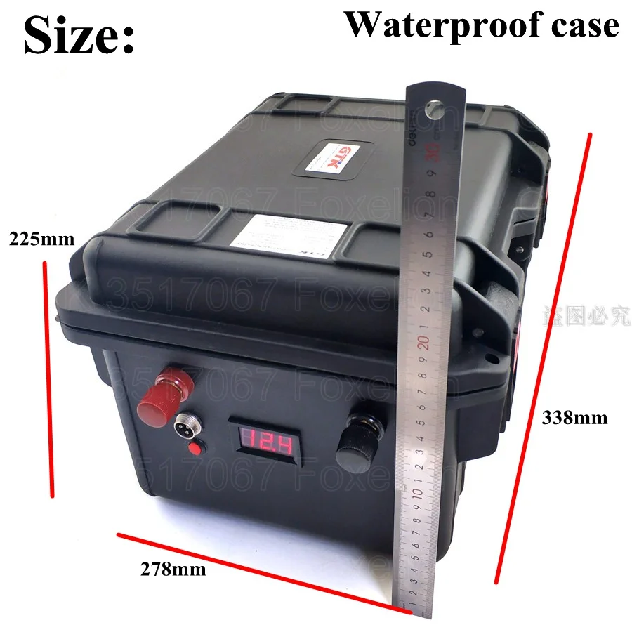 Аккумулятор lifepo4 36 В 65 Ач 60 ач 70 66 водонепроницаемый чехол 100 А BMS для солнечных