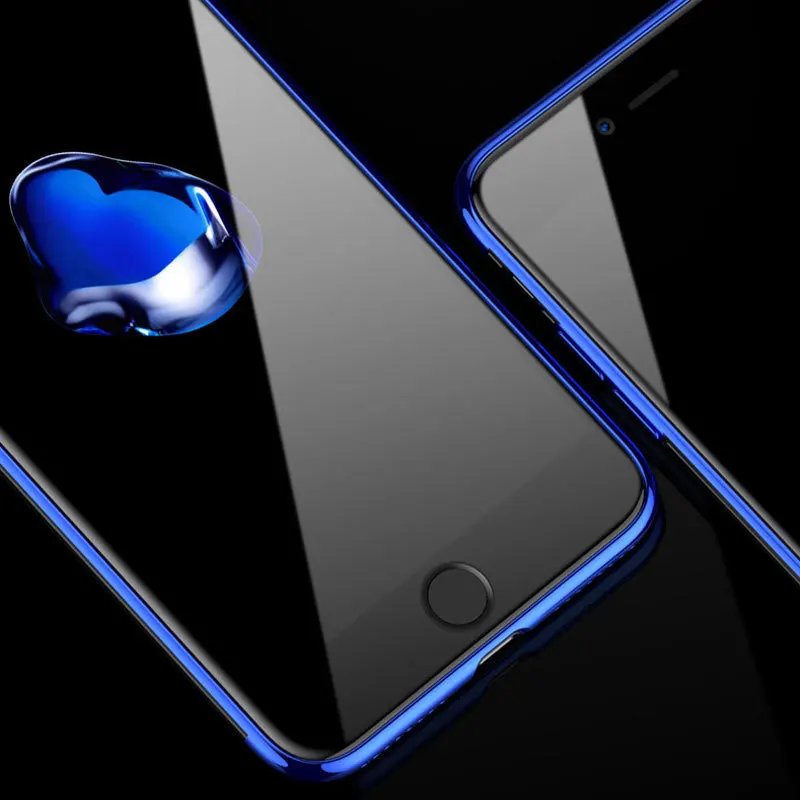 7 Plus Telefoon мотыги Роскошные покрытие силиконовый прозрачный чехол для телефона