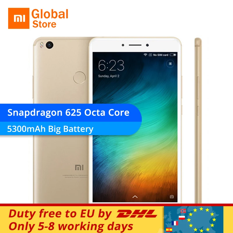 Оригинальный Xiaomi mi Max 2 4 Гб ОЗУ 128 ПЗУ мобильный телефон Snapdragon 625 четыре ядра Max2 6 44