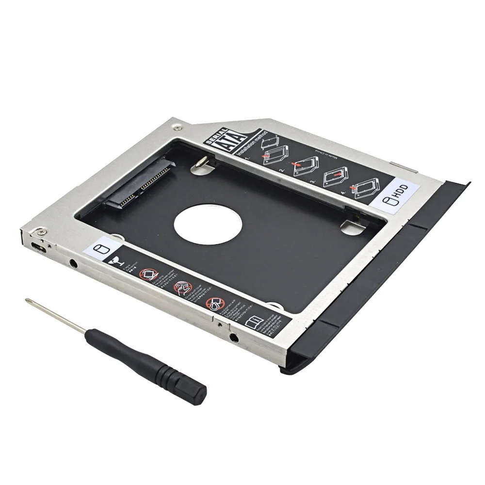 TISHRIC 2nd SSD HDD Sata 9,5 Caddy адаптер Optibay корпус для Dell Latitude Inspiron E6320 E6420 E6520 E6330 E6430 E6530 чехол