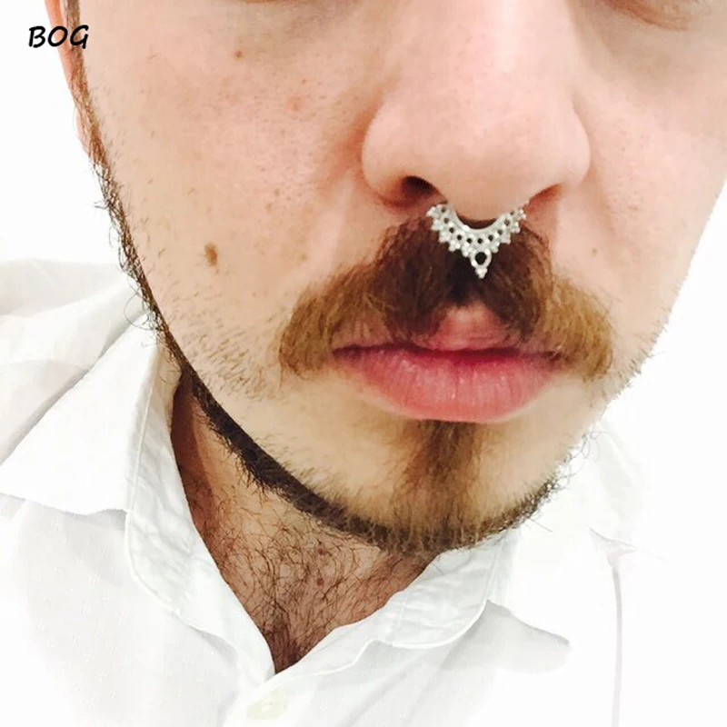 BOG Fashion 1 шт. настоящая перегородка для носа пирсинг кольцо тела ювелирное изделие