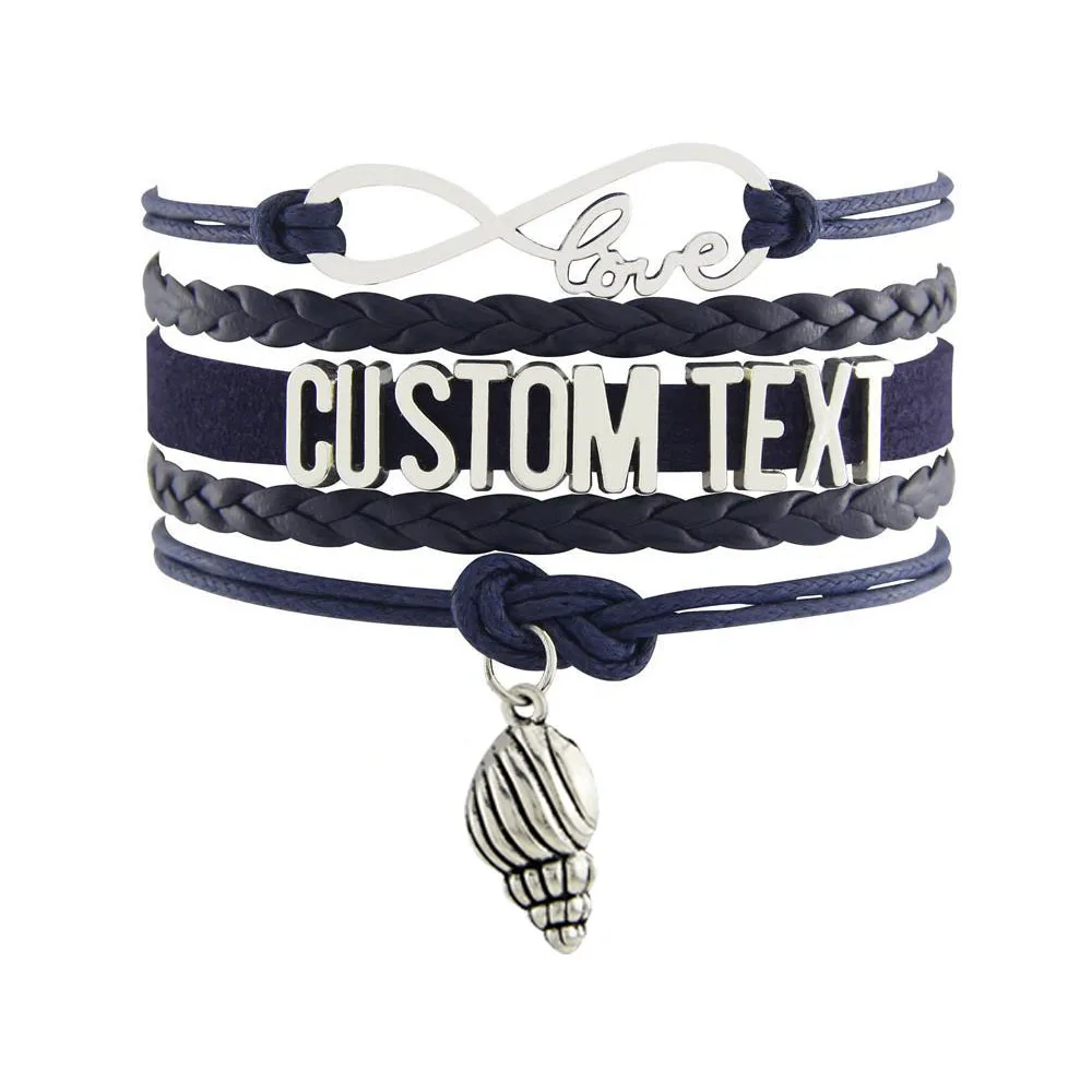 Модные ювелирные изделия на заказ очаровательный браслет кулон ракушка для