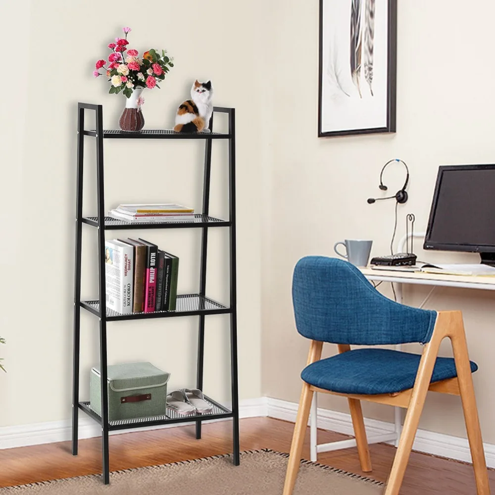 Четырехъярусная полка для хранения книжный шкаф держатель стойка дисплея дома