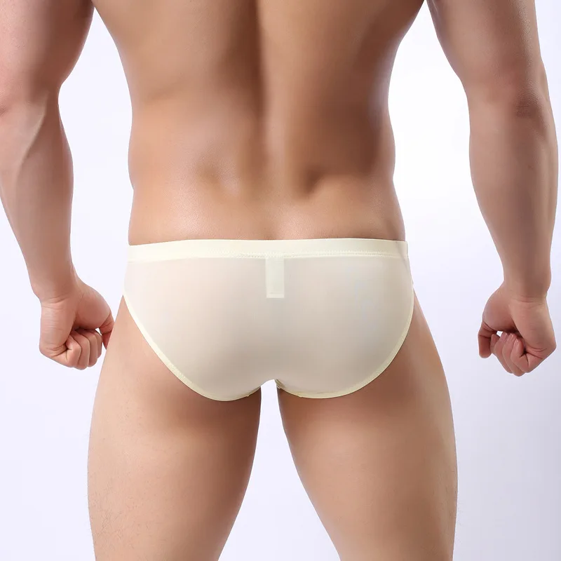 Мужское прозрачное Шелковистое треугольное нижнее белье из вискозы мужское без