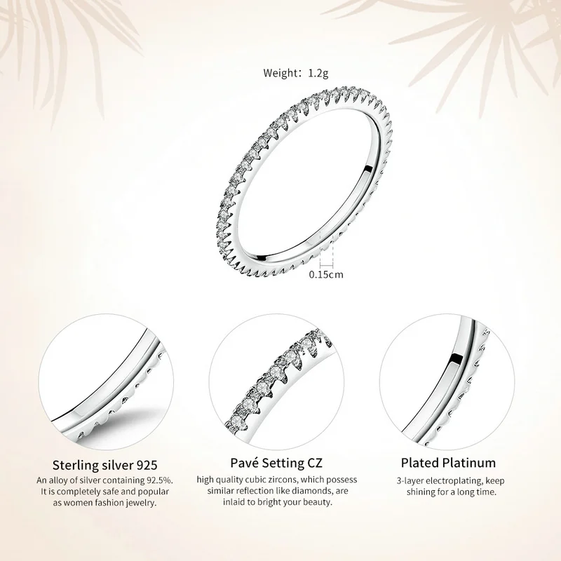Женское составное кольцо из серебра 925 пробы с прозрачным фианитом|rings for women|ring