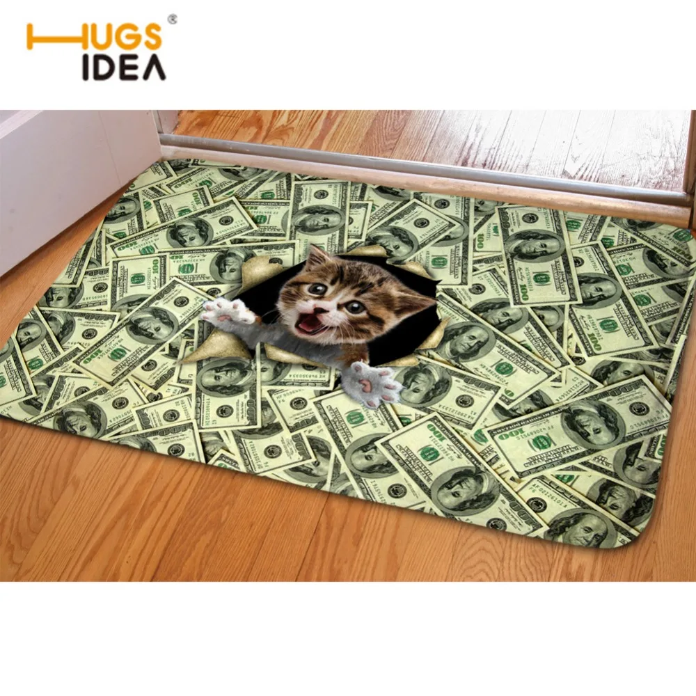 Мягкий ковер HUGSIDEA 3D милые животные кошка собака узор 40*60 см для помещений и улицы