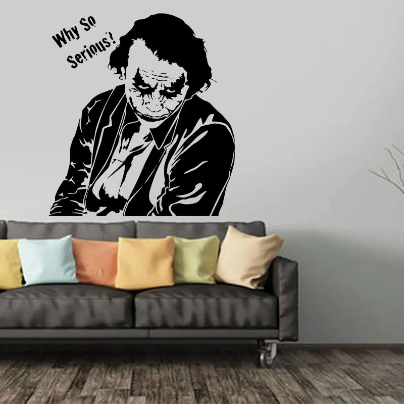 

Joker Poker Monster Movie Vinyl Home Decor Wall Sticker Living Room Decal Design Art Mural Muurstickers Removable Poster A344