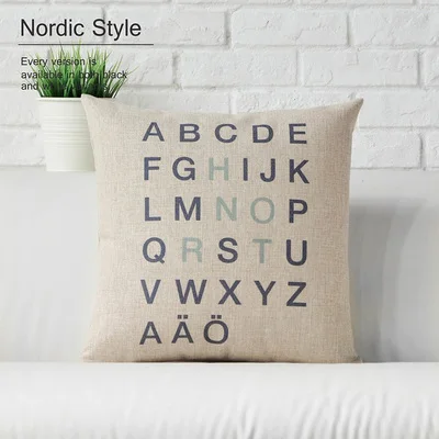 Подушка в скандинавском стиле с изображением синего оленя домашний декор