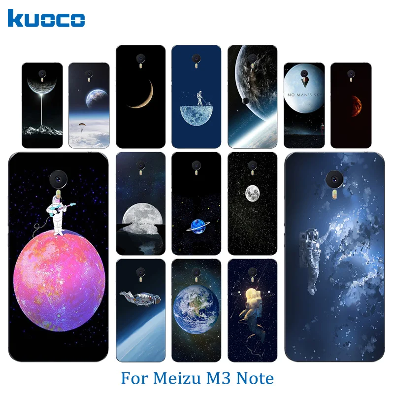 Чехлы для телефонов Meizu M3 Note мягкая задняя крышка с рисунком космический мир Blue