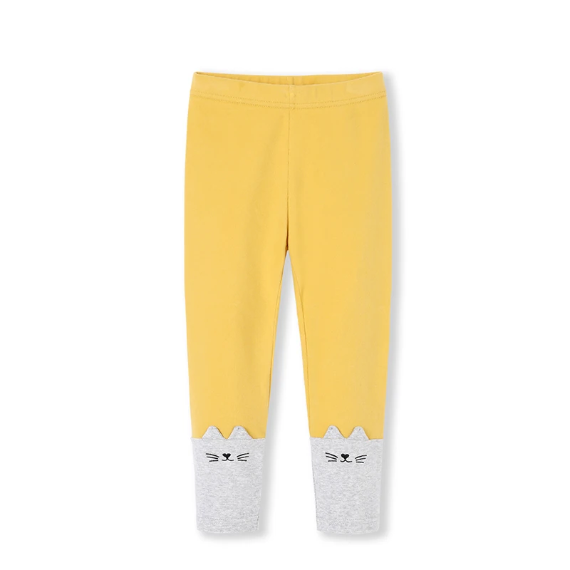 Medium yellow Balabala/детская одежда, леггинсы для девочек, весна, новые детские штаны, брюки, Корейская версия хлопка - Цвет: Medium yellow