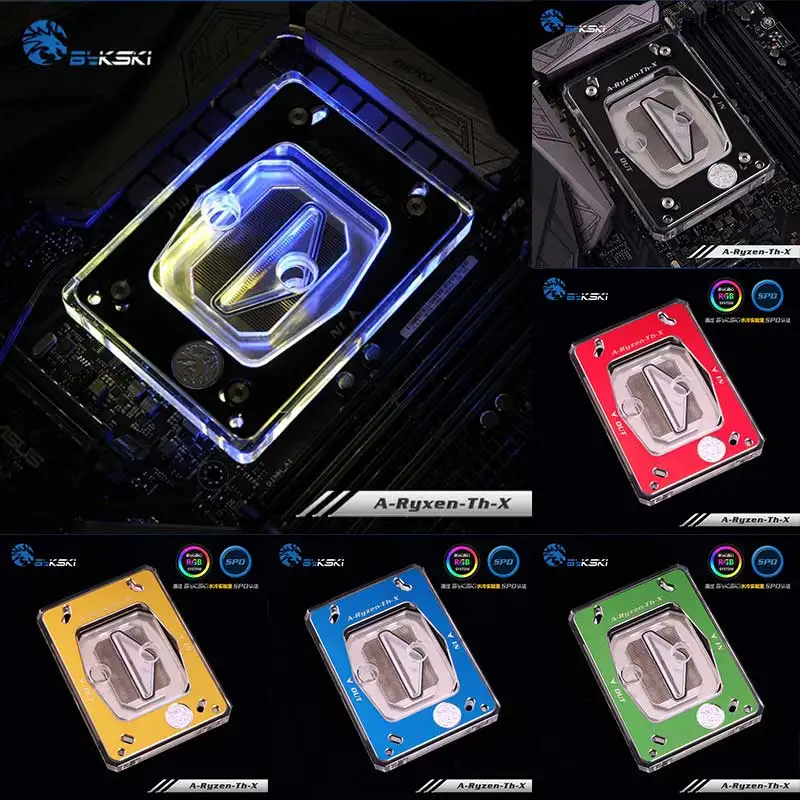 Водяной блок Bykski A Ryzen ThV2 X CPU для AMD 940/AM2 +/AM3/AM3 +/AM4/X399 RGB/RBW/NoLED охладитель воды
