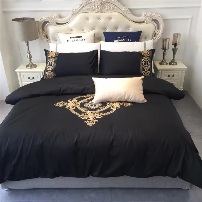 Постельное белье из 100% египетского хлопка роскошное постельное двуспальный