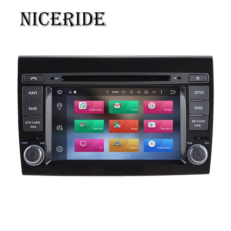 Автомобильный мультимедийный плеер 2 Din Android для Fiat Bravo 2007 2008 2009 2010 2011 2012 4G GPS