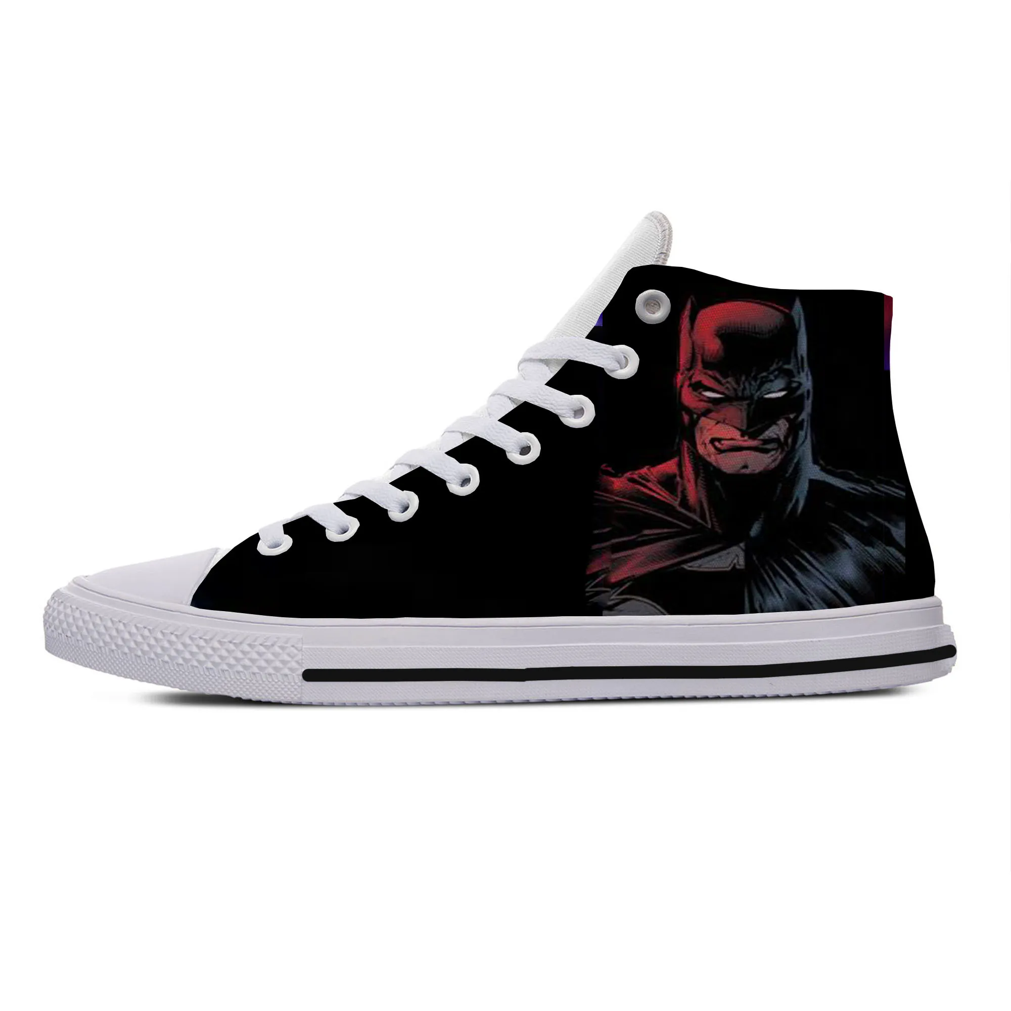 2019 Hot Cool Fashion High Sneakers Handiness Casual Shoes New Summer 3D Printed Youth Super Hero Batman Harajuku Funny Cotton | Обувь