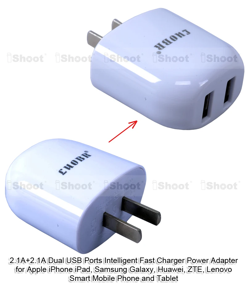 5 шт. 2.1A двойной USB интеллектуальное быстрое зарядное устройство адаптер питания