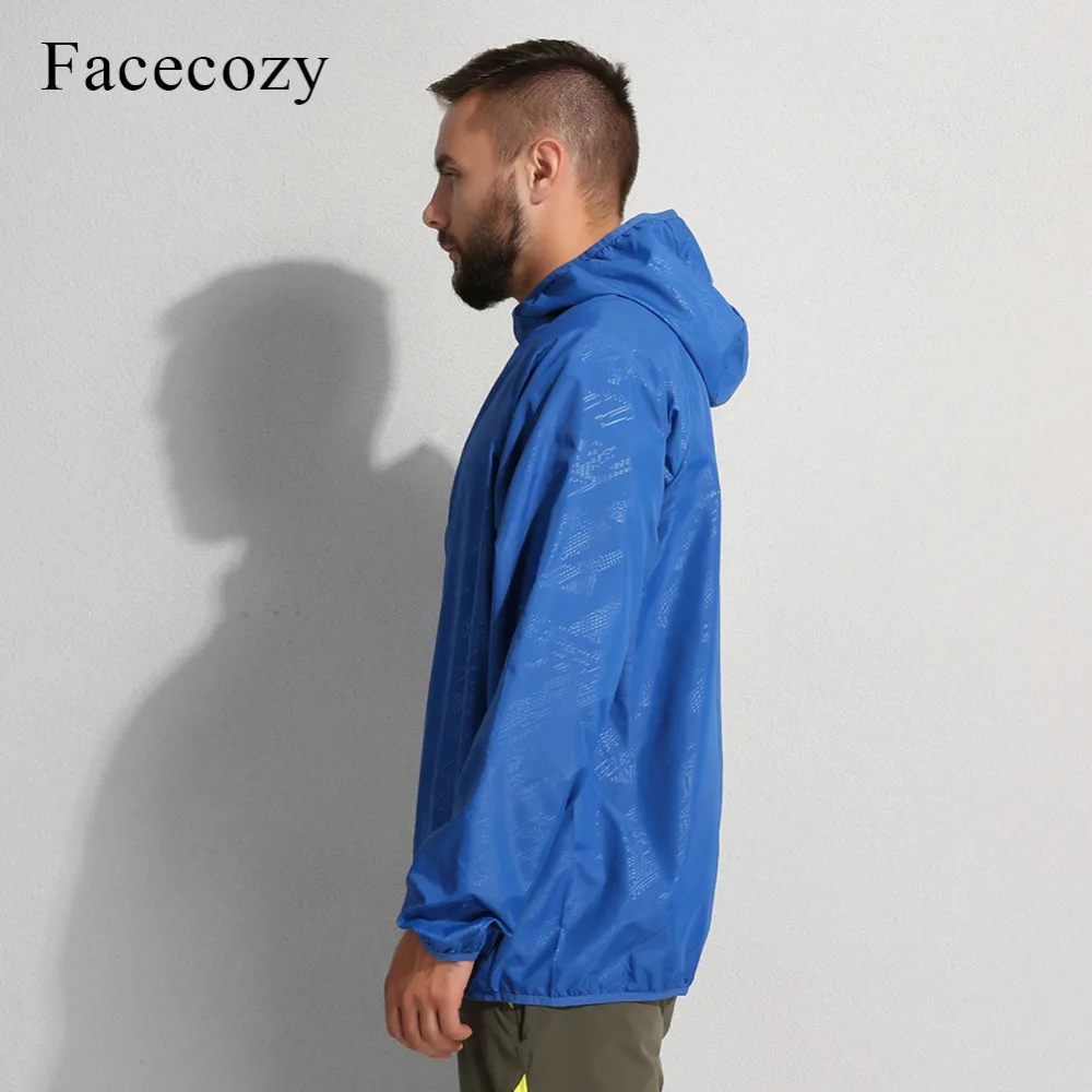 Facecozy, летняя мужская и женская уличная водонепроницаемая кожаная куртка для рыбалки, дышащее однотонное пальто с защитой от ультрафиолета, быстросохнущая одежда для кемпинга и пеших прогулок