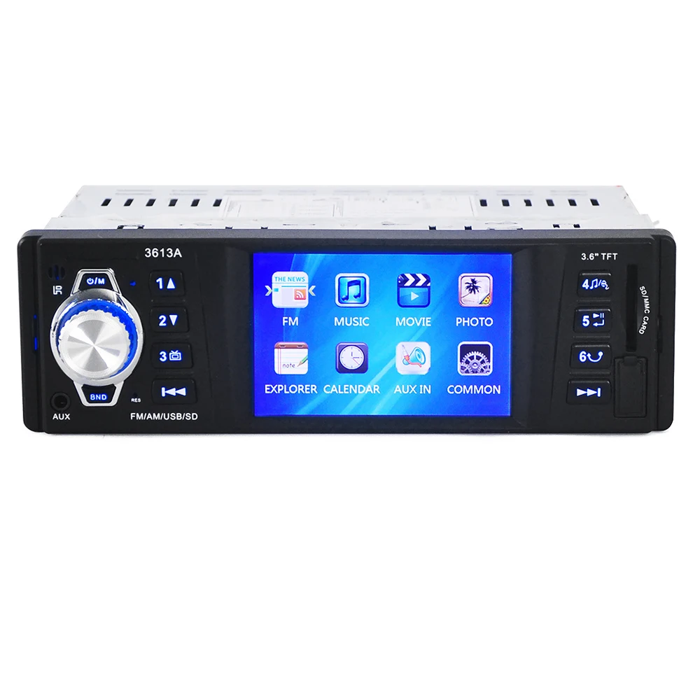 Автомобильный аудио стерео MP4/MP5 плеер AUX IN музыкальный FM/USB/SD 1 Din/дистанционного