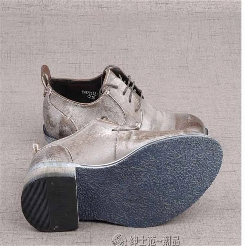Весной и Осенью Коммерческие Квартиры Кожа Тенденции Моды Обувь Человек с Низким