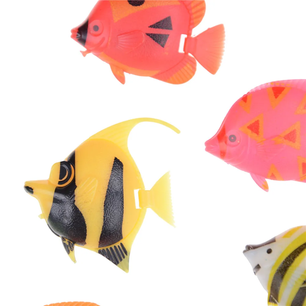 10 шт./лот искусственные рыбки имитация поддельных рыбок плавающие яркий пейзаж