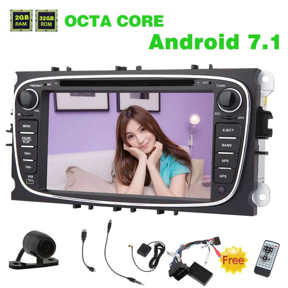Eincar Android 7 1 автомобильный стерео gps навигация Восьмиядерный dvd плеер для Ford Focus