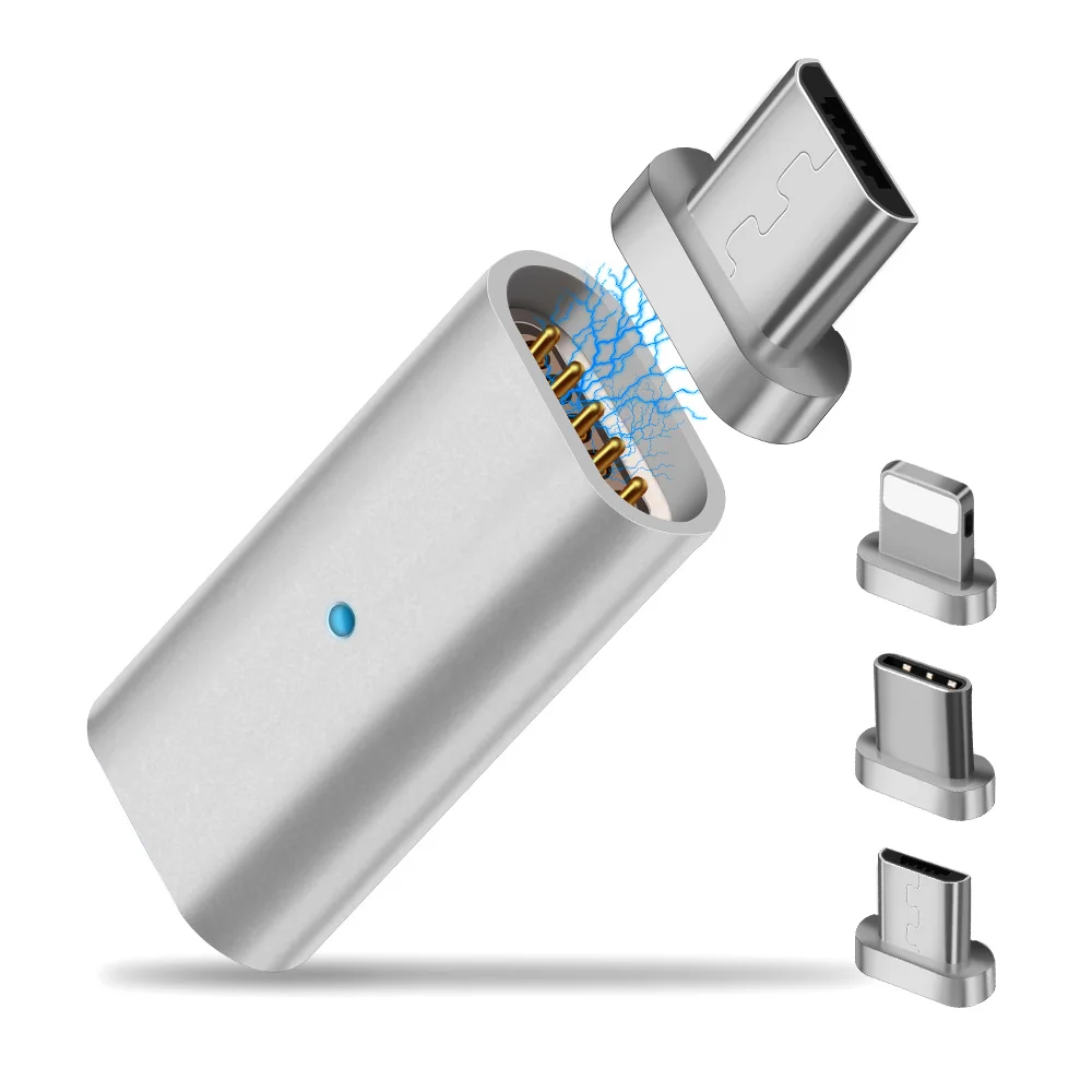 Micro USB порт Магнитный адаптер зарядное устройство для Iphone и Android type C Micro usb разъем для зарядки смартфона USB зарядное устройство