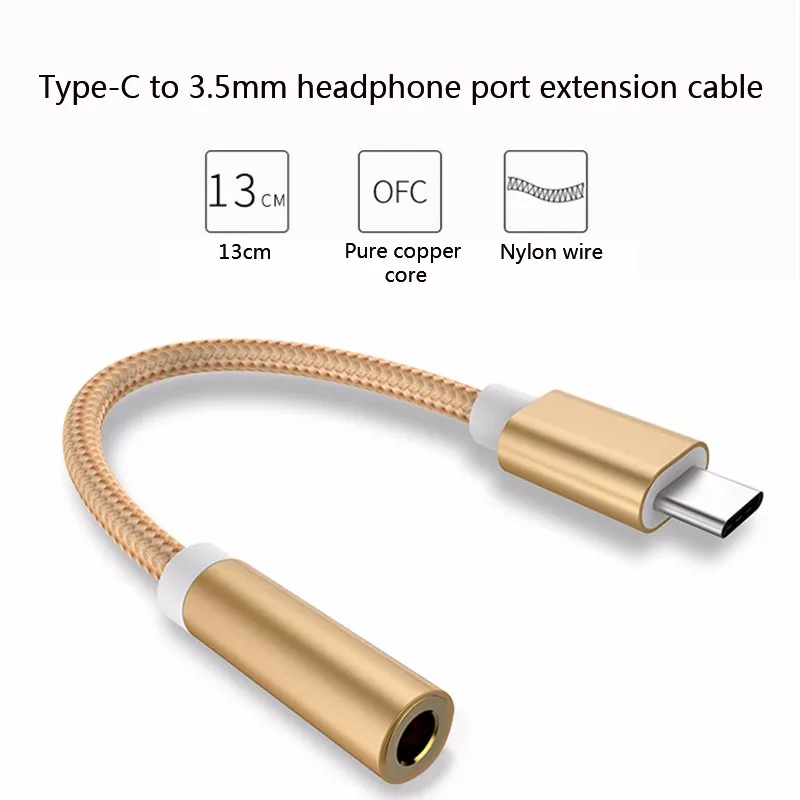 ENKLOV конвертер AUX type-C на 3,5 мм разъем для наушников адаптер для huawei mate P20 Pro Xiaomi mi 6 8 mi x One plus Audio Cade
