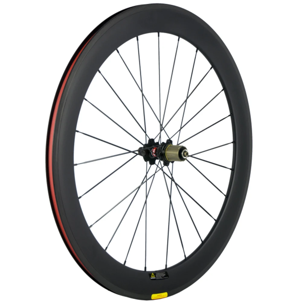 Велосипед Карбоновые колеса 60 мм клинчер шоссейные матовые 23 ширина с 3k