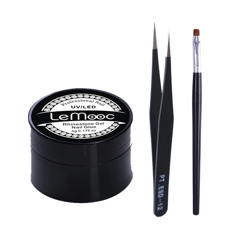 set 3 LEMOOC 5 г гель для приклеивания страз лак для ногтей клей для ногтей DIY украшения ногтей Инструмент Дизайн ногтей Отмачивание - Цвет: set 3