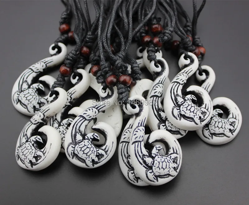 Ожерелье с подвеской в виде племенных черепашек и листьев | Украшения аксессуары