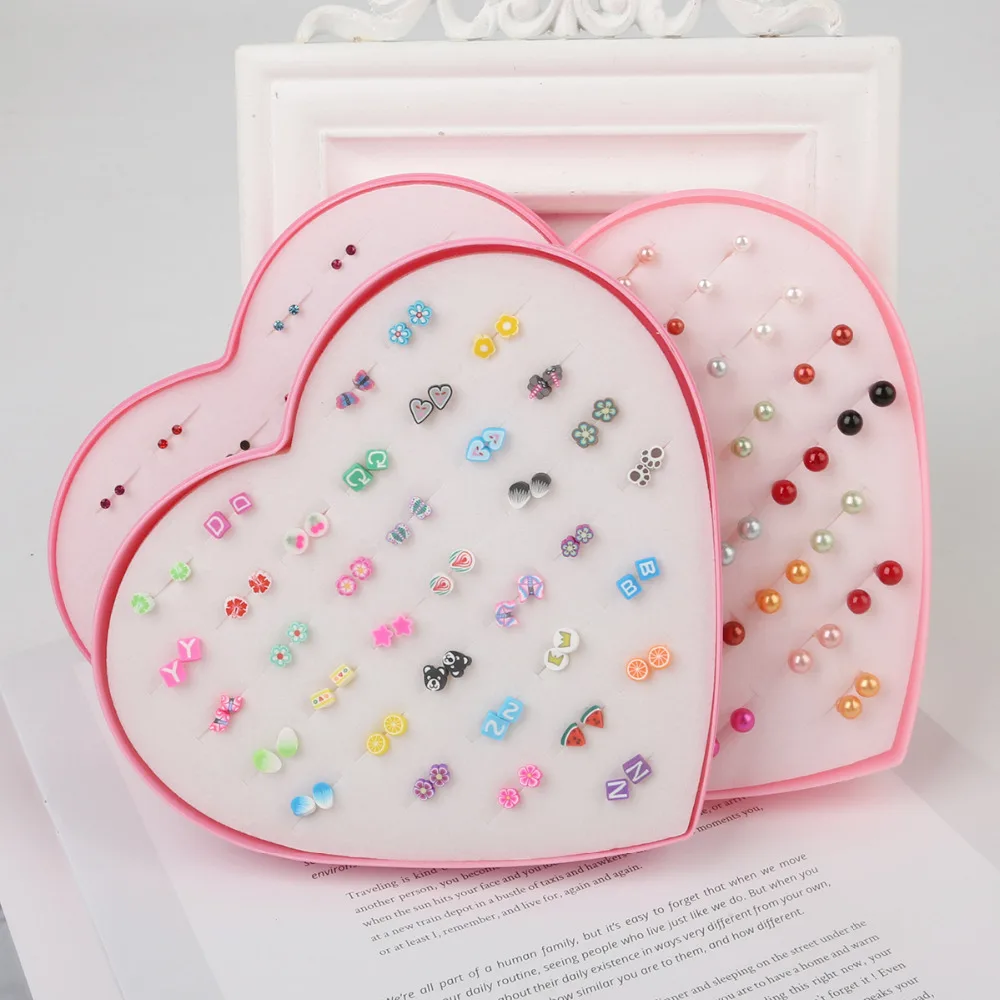 36 пар разноцветные гипоаллергенные пластиковые гвоздики|hypoallergenic stud earrings|clay