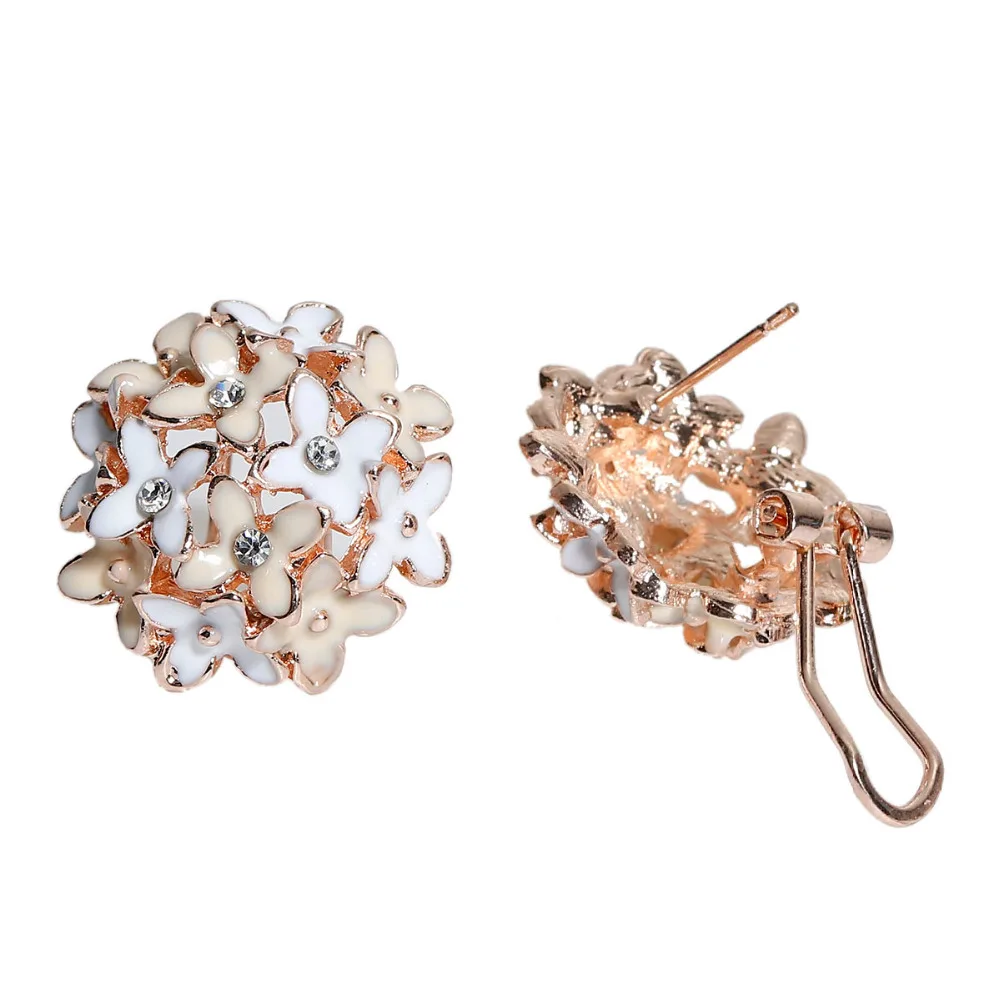 Серьги с цветами DoreenBeads корейские серьги золотого цвета четырьмя линиями и