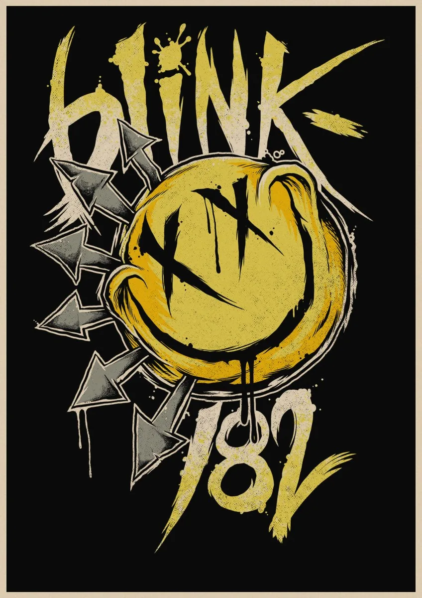 ВИНТАЖНЫЙ ПЛАКАТ Blink 182 рок-группа крафт ретро панк-рок плакат Европейская и американская музыкальная команда звезда рисунок Ретро плакат 1 - Цвет: 20