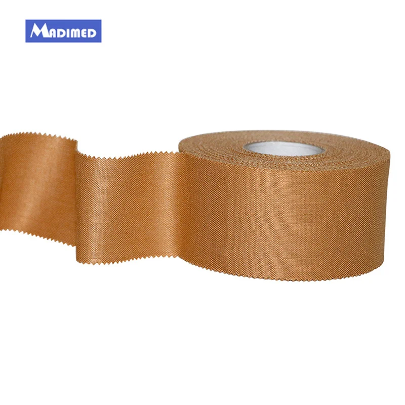 4rolls/lot Madimed  2.5cm/3.8cm/5cm x13.7m Viscose Rigid Strapping Sports Tape Microporous glue Leukotape Zinc Oxide