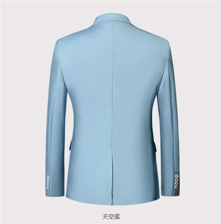 New listing luxury men's blazer large size 6XL Slim solid color jacket, fashion business banquet wedding dress jacket S-6XL