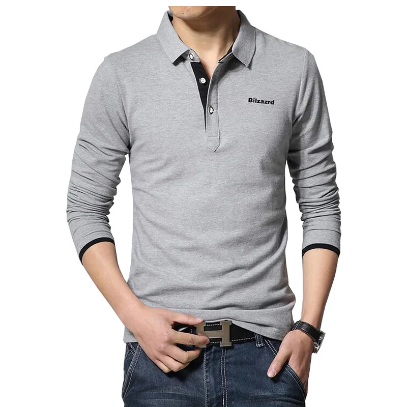 2016 Новая Мода Для мужчин одежда Цвет с длинным рукавом Slim Fit Футболка хлопковая