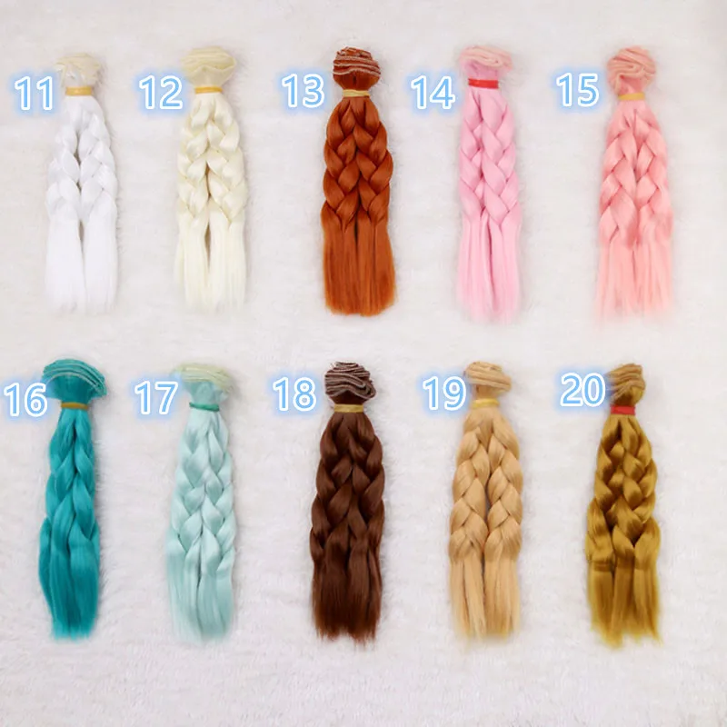 15 см/25 см куклы парики 1/3 1/4 1/6 BJD SD chole DIY кукла римская коса волос градиент цвета