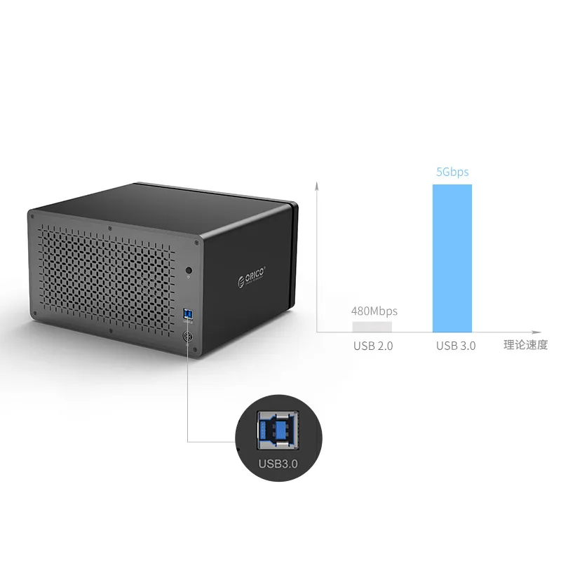 ORICO 3 5 дюймов 8 Bay USB3.0 высокоскоростной инструмент свободный корпус жесткого диска