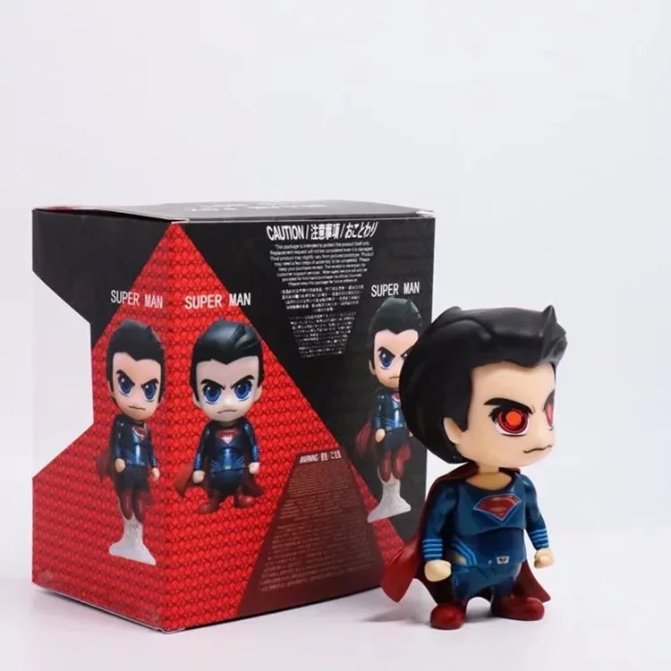 Justice league DC Super Hero Superman Cute Kawaii Q version figure Toys Man 10cm | Игрушки и хобби