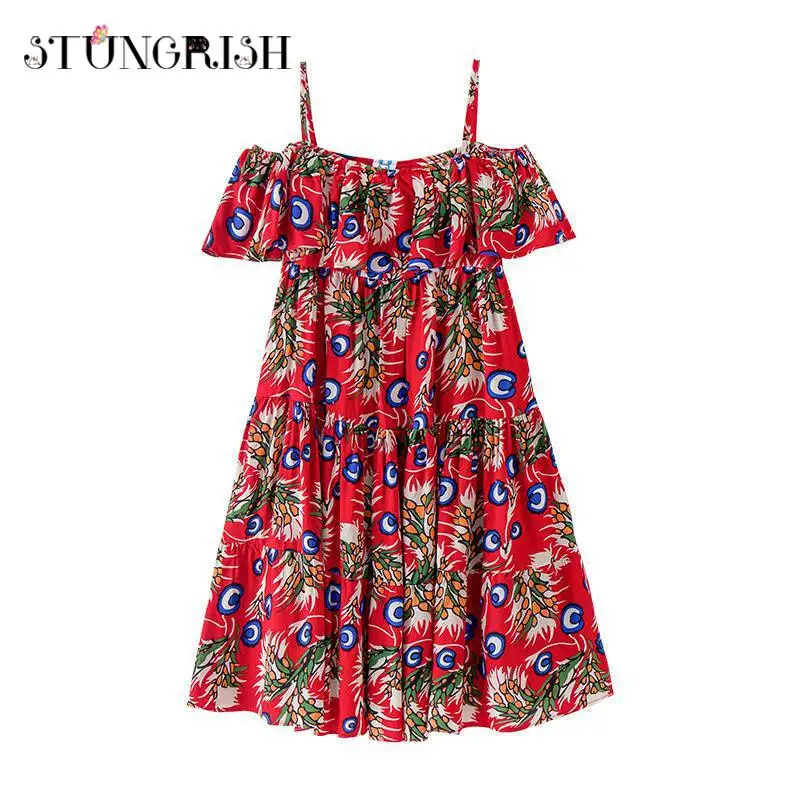 Girls dress elegant beach style children casual strapless blackless frocks summer kids clothhing party wear for 4-14Yrs | Детская одежда