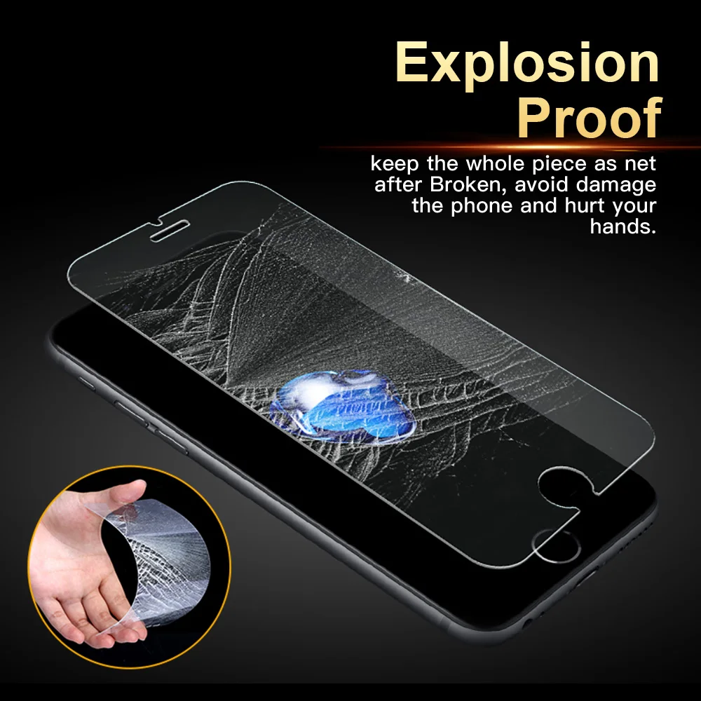 Закаленное стекло для iphone 7 6 стекло ЖК-экран протектор пленка защитное стекло на iphone 6S 8 7plus XR X XS Max клейкая наклейка