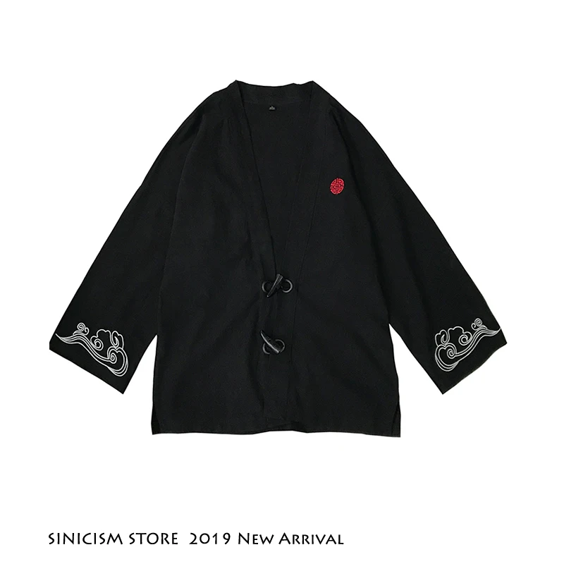 Sinicism Store Мужская Уличная одежда облачные кимоно рубашки 2019 мужские s Harajuku пэчворк