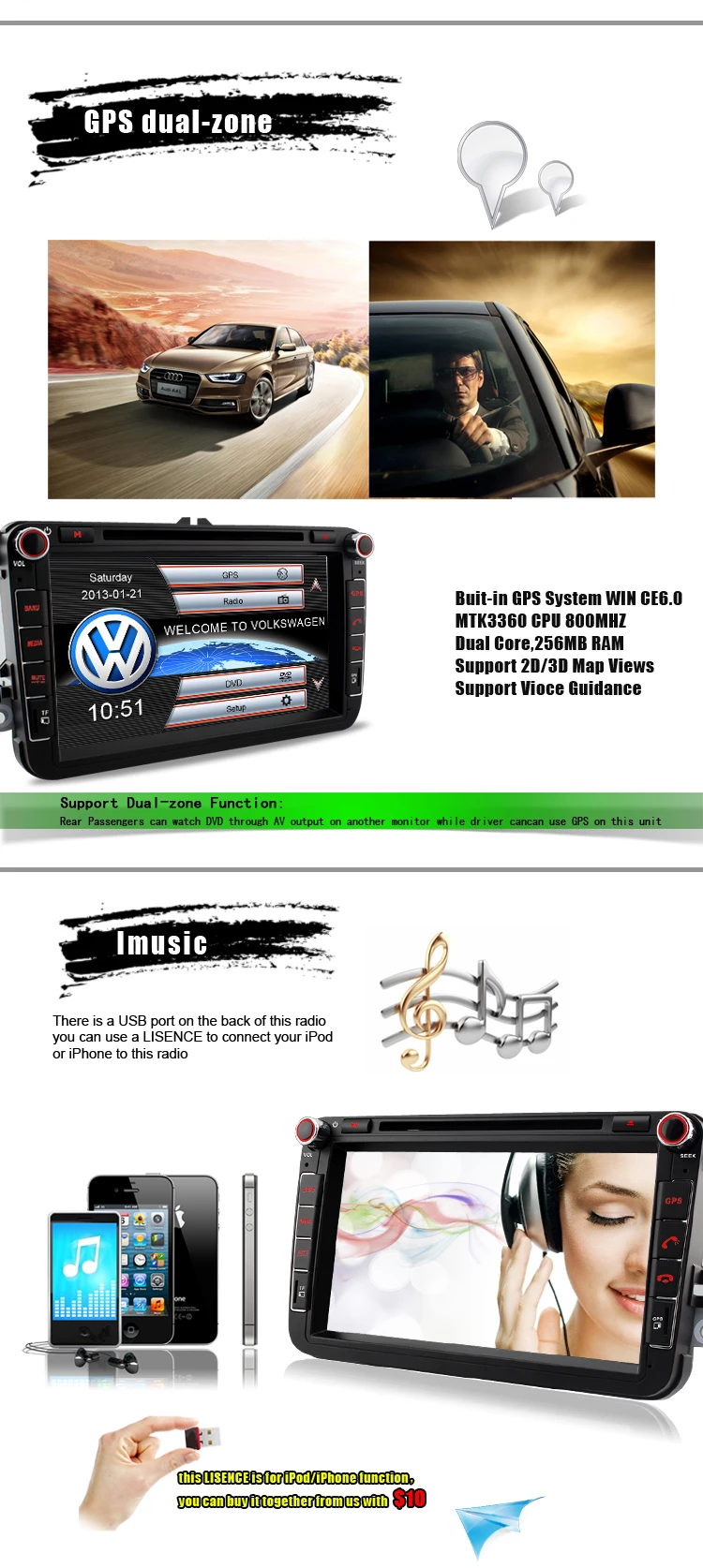 Eunavi 2Din 8 ''автомобильный DVD радио плеер gps навигация для VW Passat CC Polo GOLF 5 6 Touran EOS T5 Sharan Jetta Tiguan камера