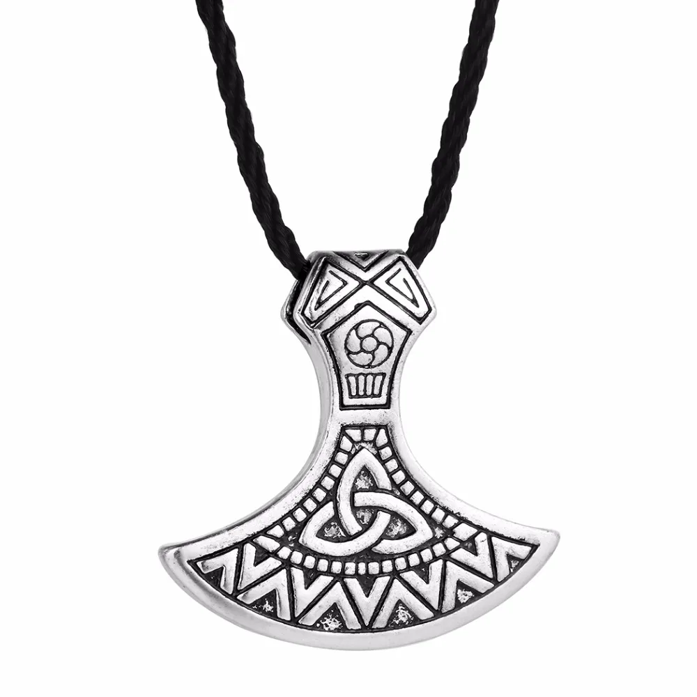 Kinitial молоток Тора топор ювелирные изделия Valknut Odin символ норвежского ожерелья s